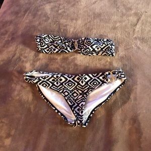 Old Navy black & white print bikini size XS
